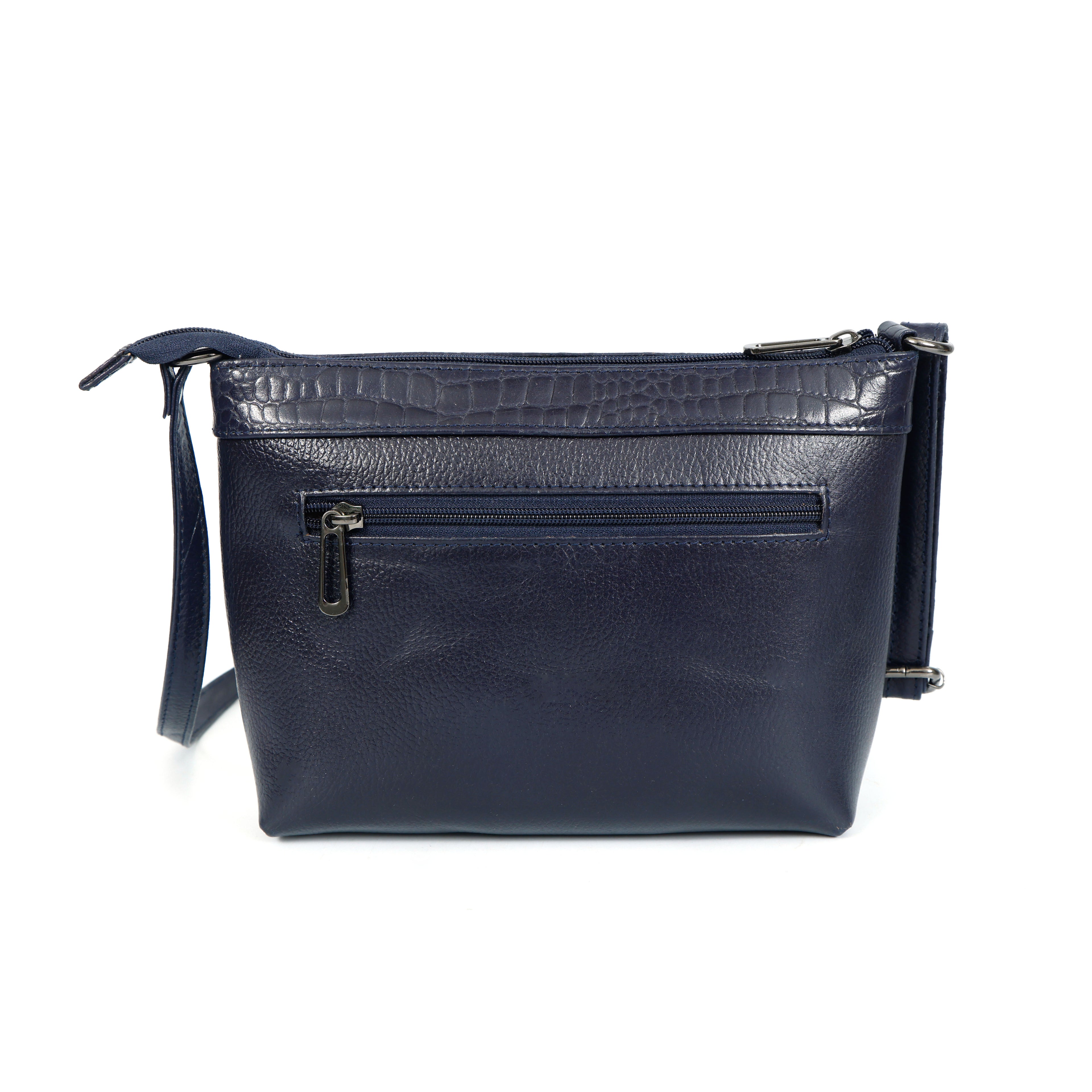 Women’s Croco Textured Leather Crossbody Bag