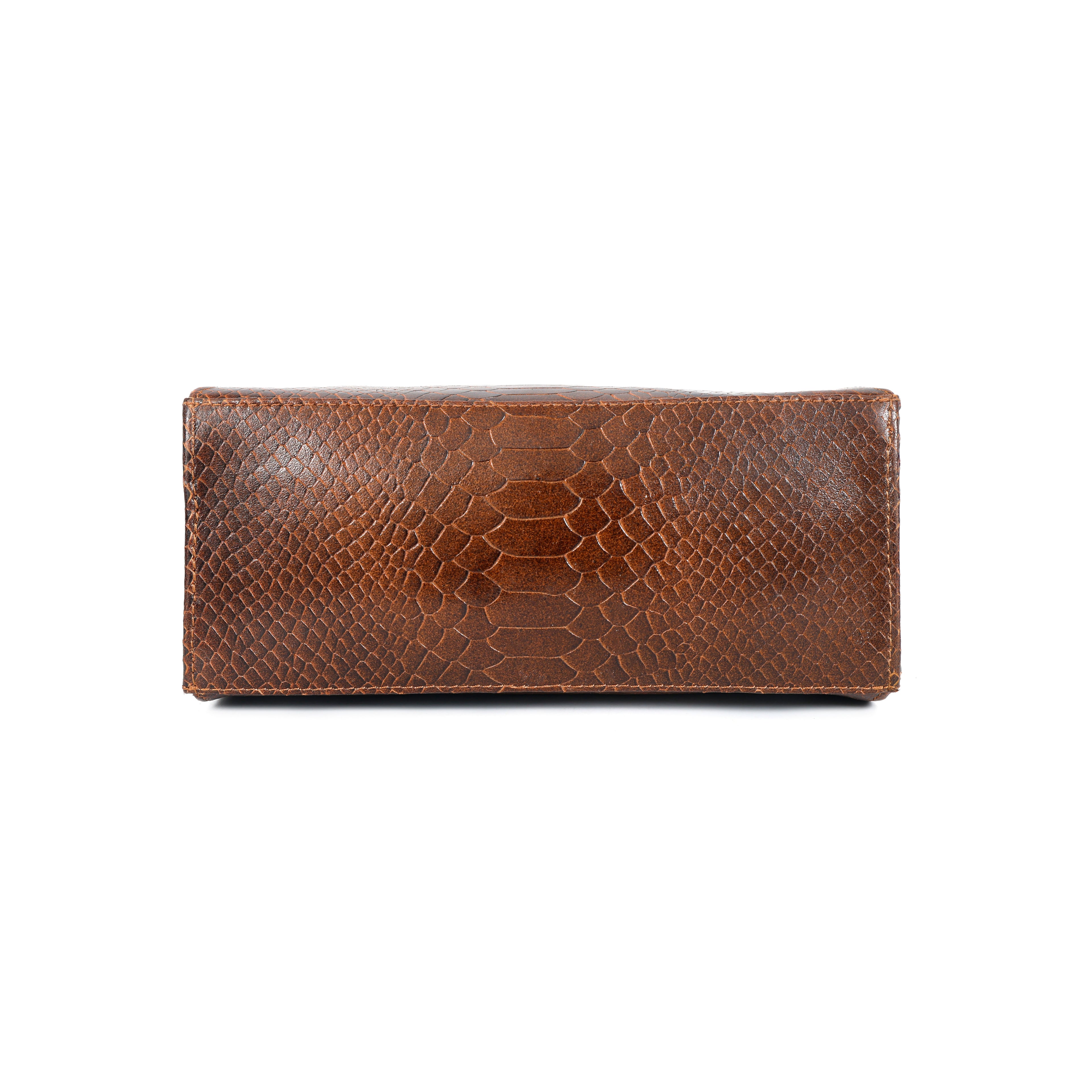 Croco Textured Leather Sling Bag