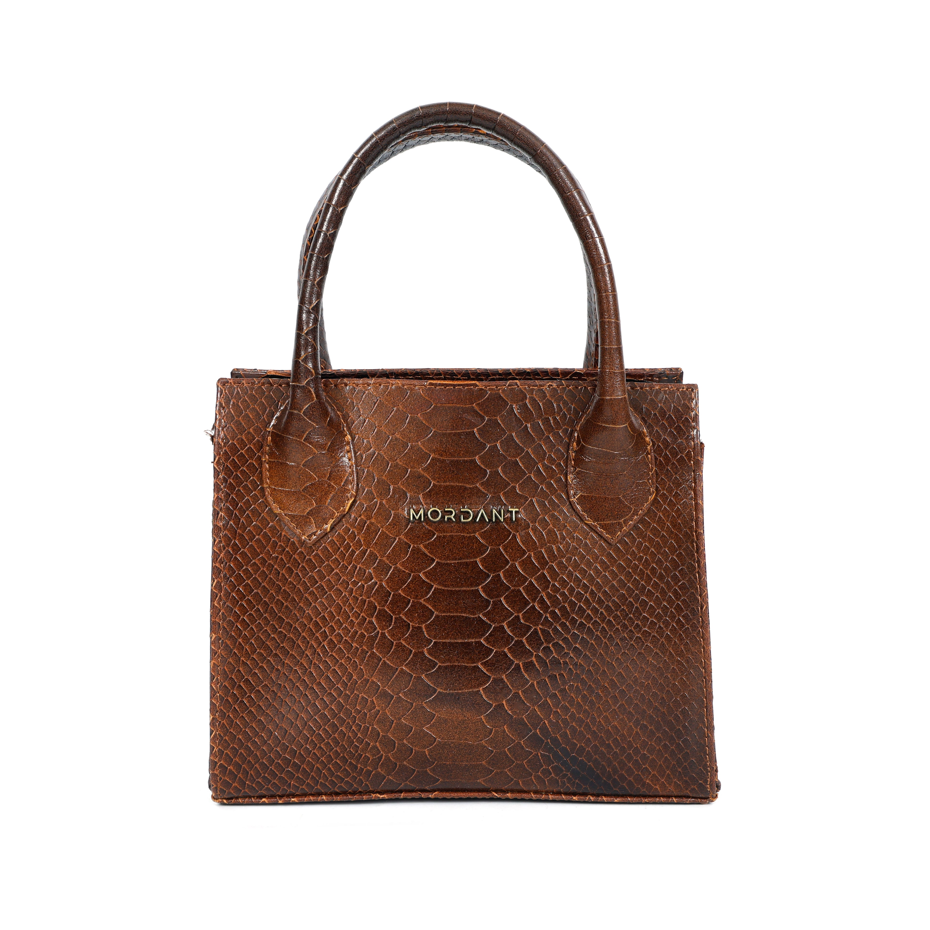 Croco Textured Leather Sling Bag