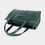 MORDANT Green Croco Texture Leather Handbag for Women