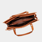 MORDANT Tan Croco Texture Leather Handbag for Women
