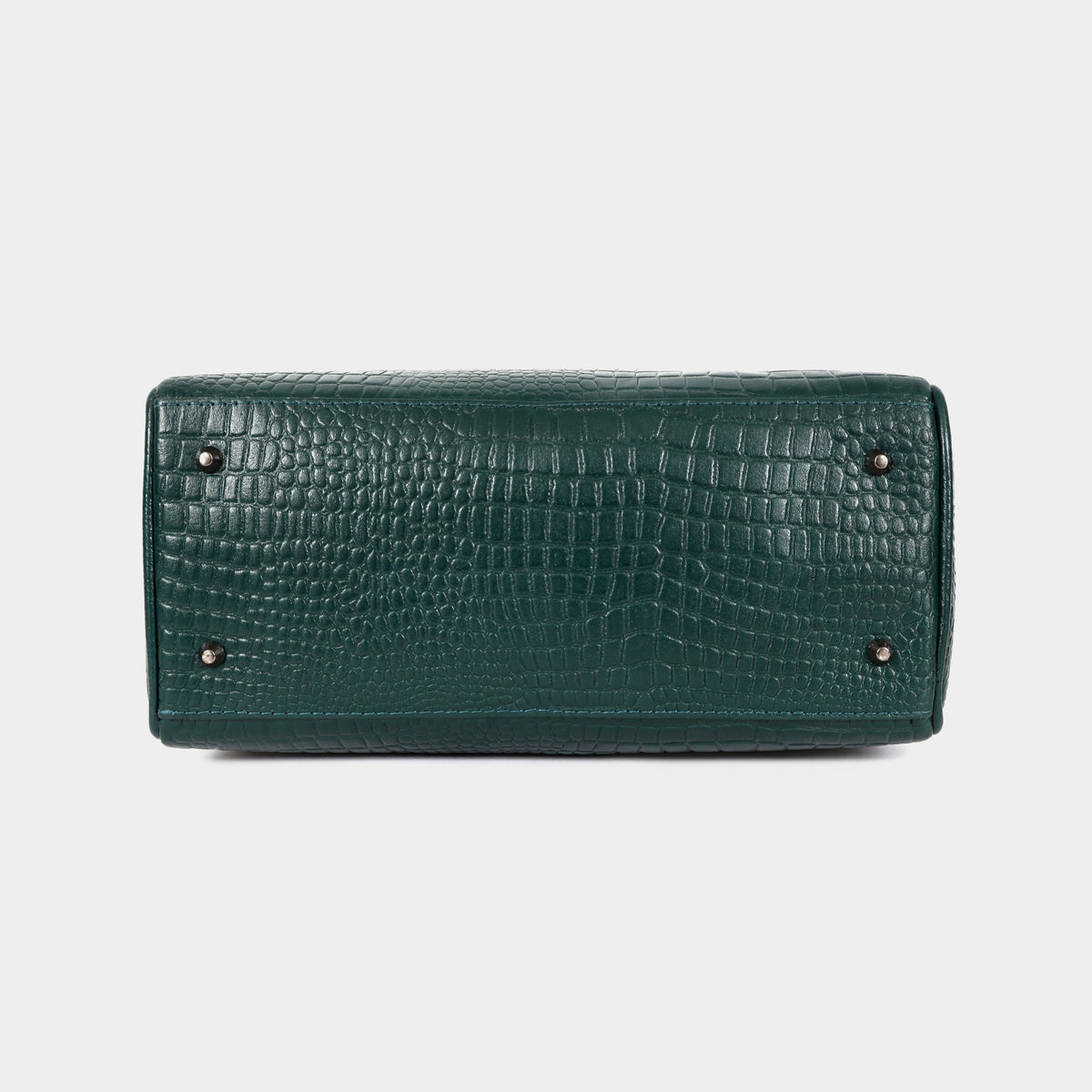 MORDANT Premium Green Genuine Leather Croco Texture Handbag for Women