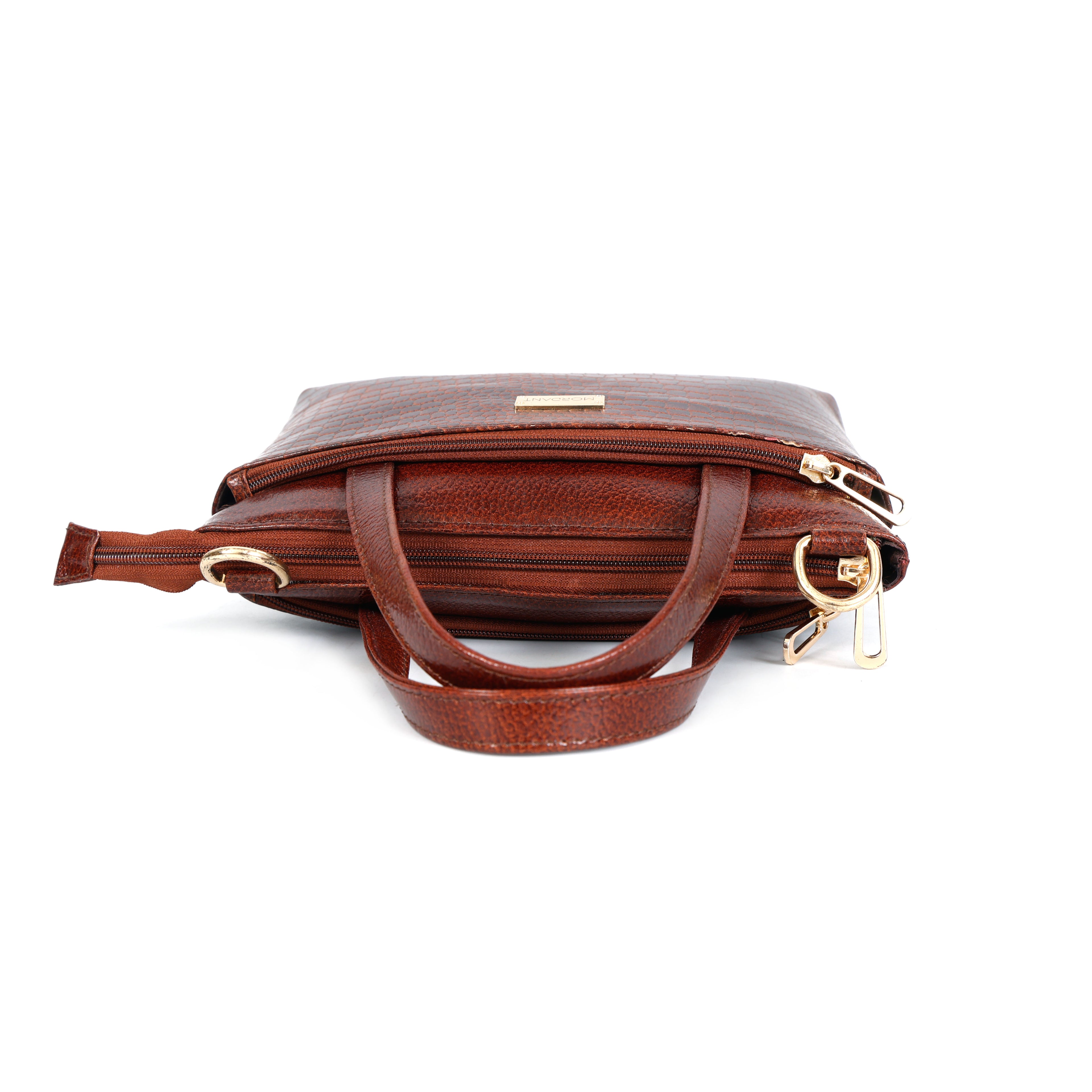Croco Textured Leather Handbag For Women's
